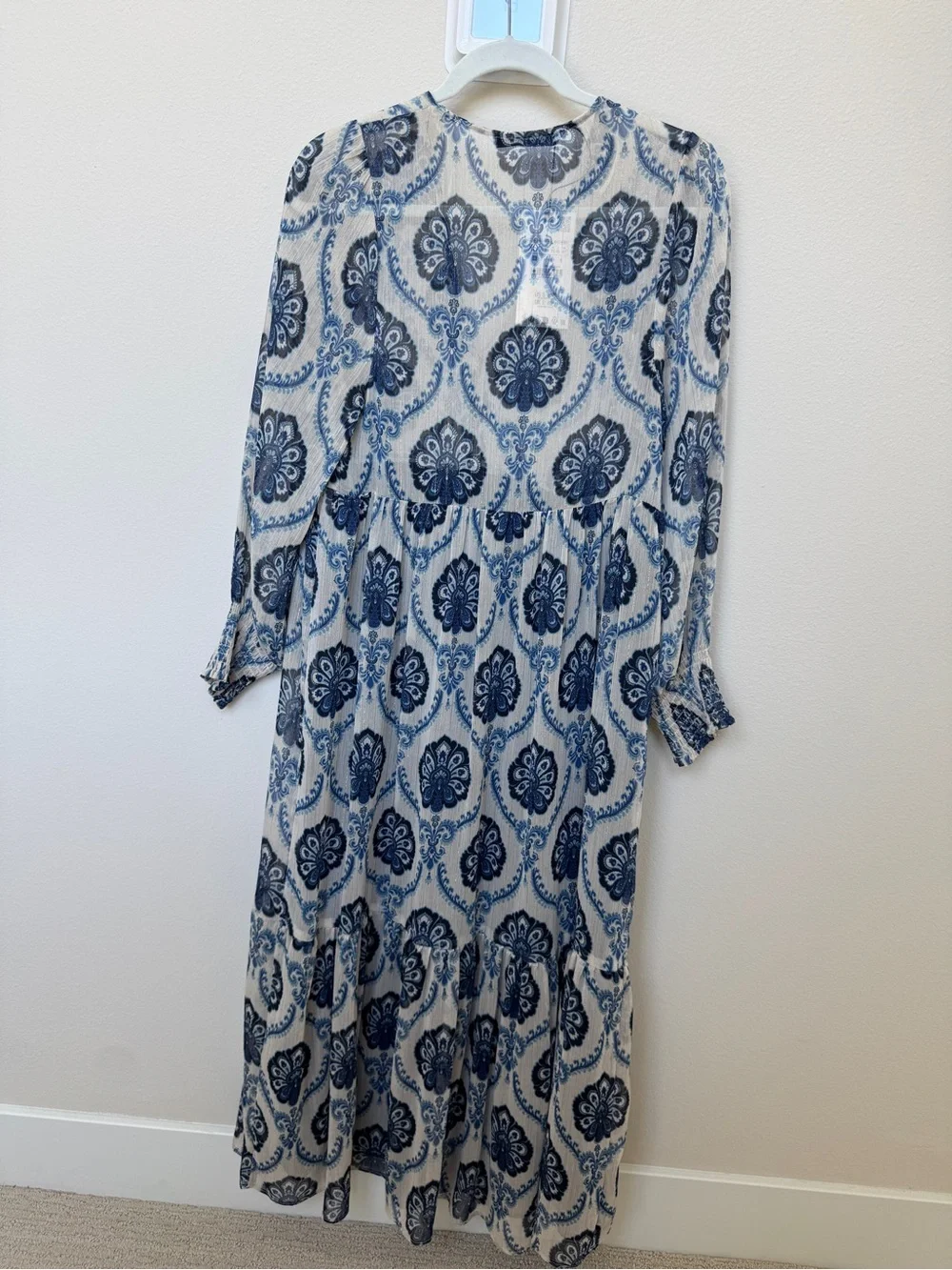 Zara Blue Floral Maxi Dress